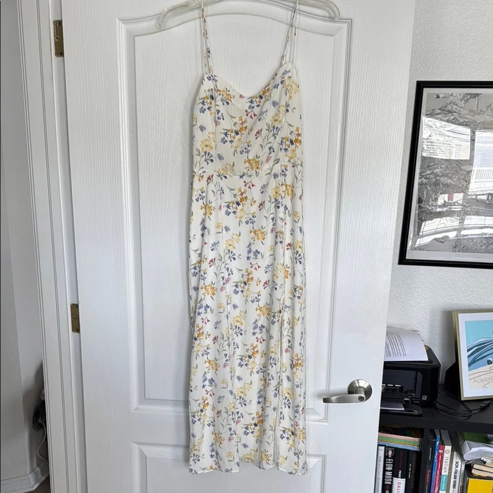 Abercrombie & Fitch Floral Dress - XS White and Yellow
